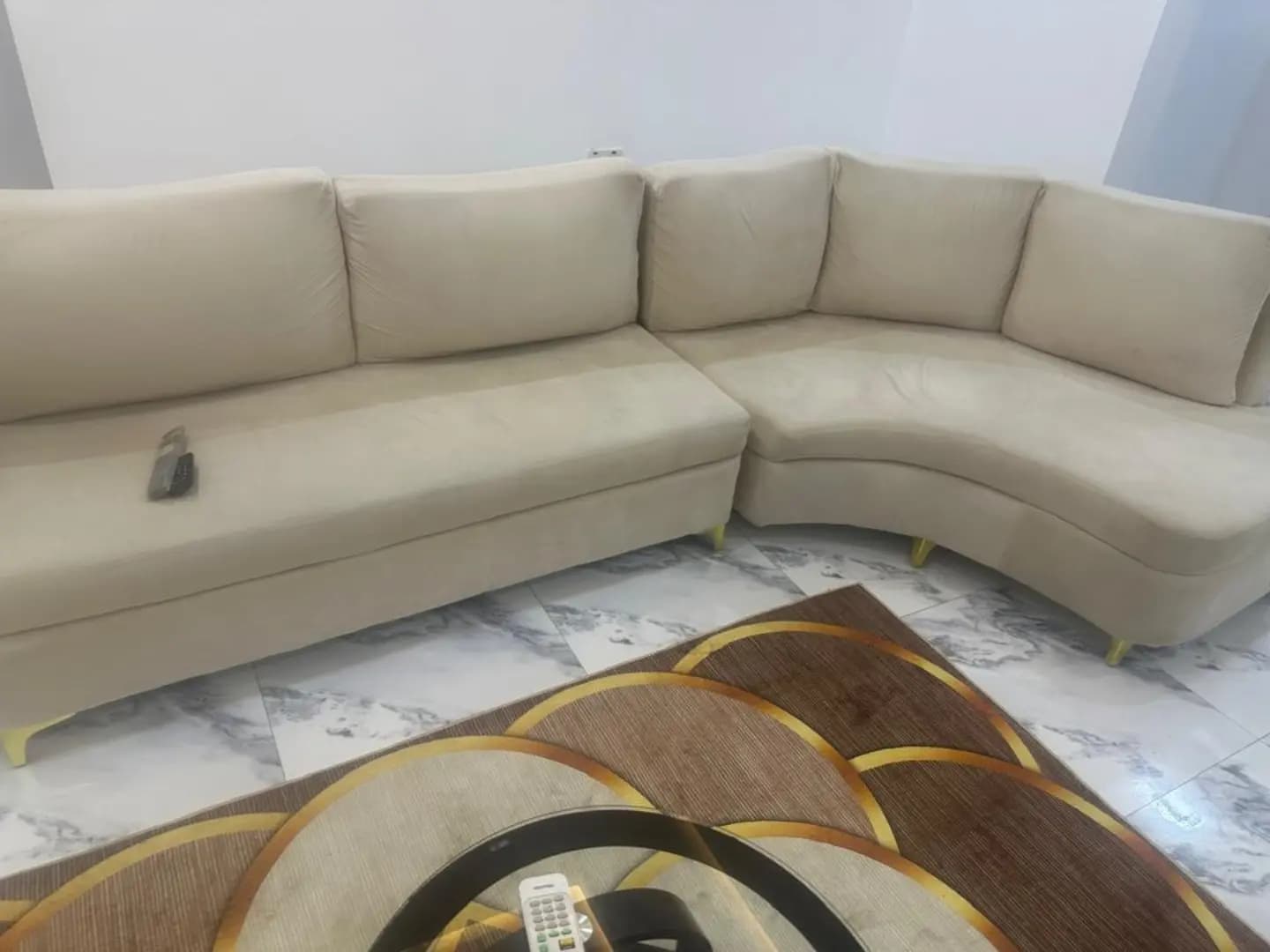 Curved Sofa with Single Sofa