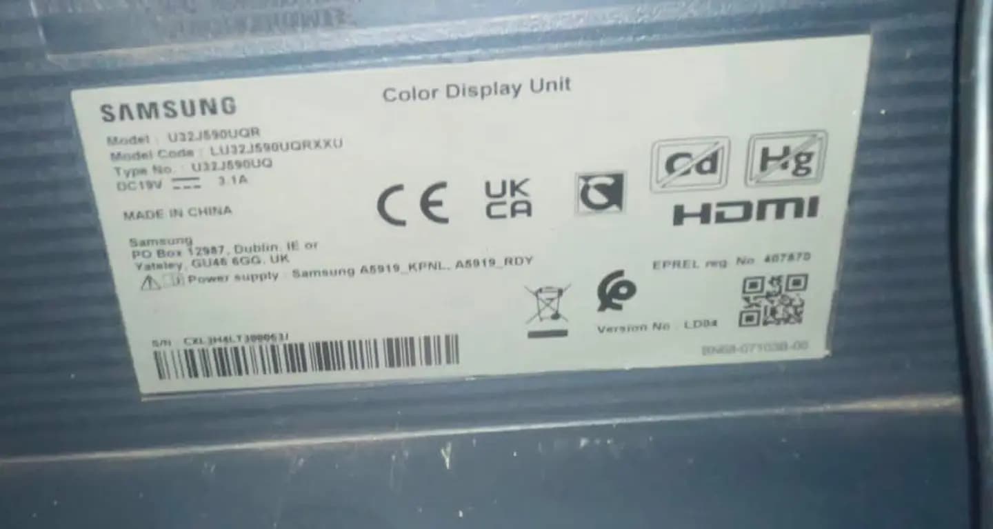 Samsung UJ59 32-inch UHD Monitor