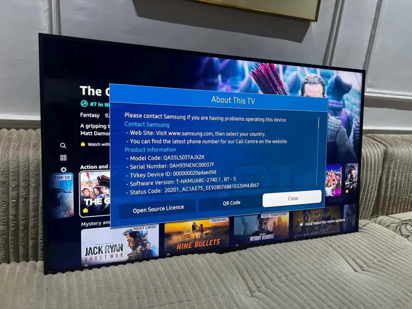 Samsung 55-inch QLED Smart TV
