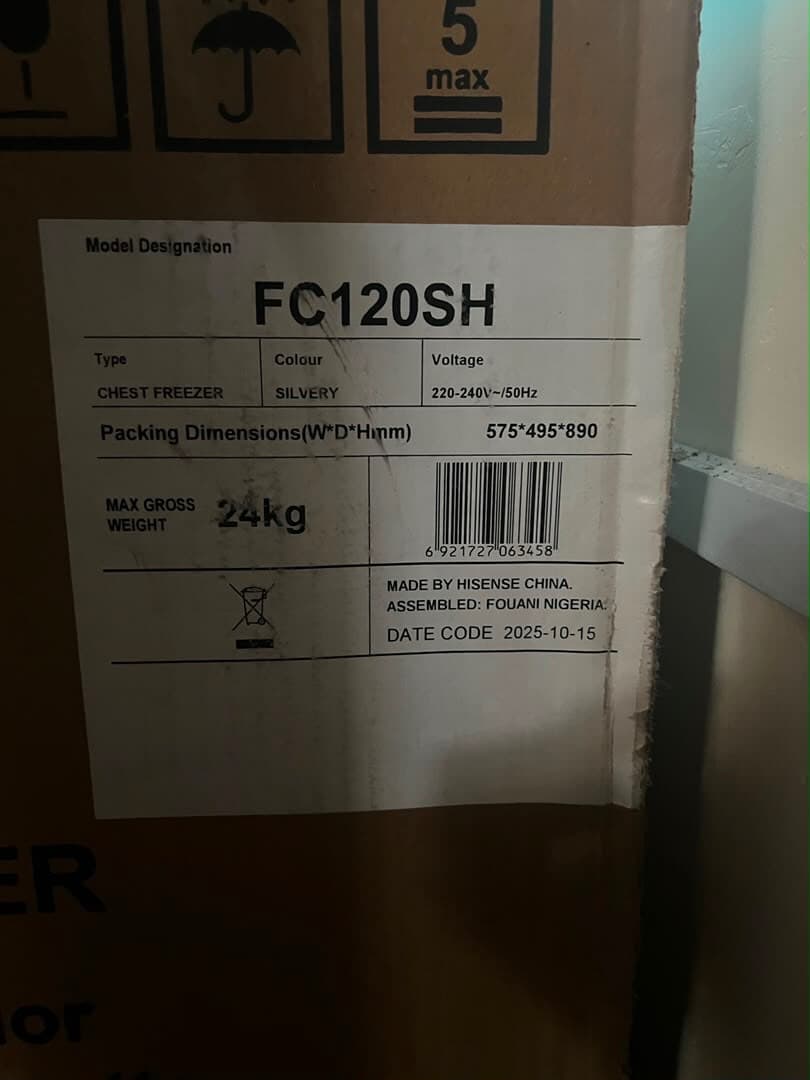 Brand New 100L Hisense Chest Freezer