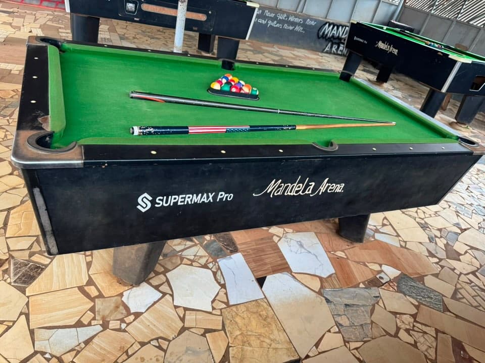 Neatly used Supermax pro marble coin snooker board with full accessories and 50 coins (3pcs available)