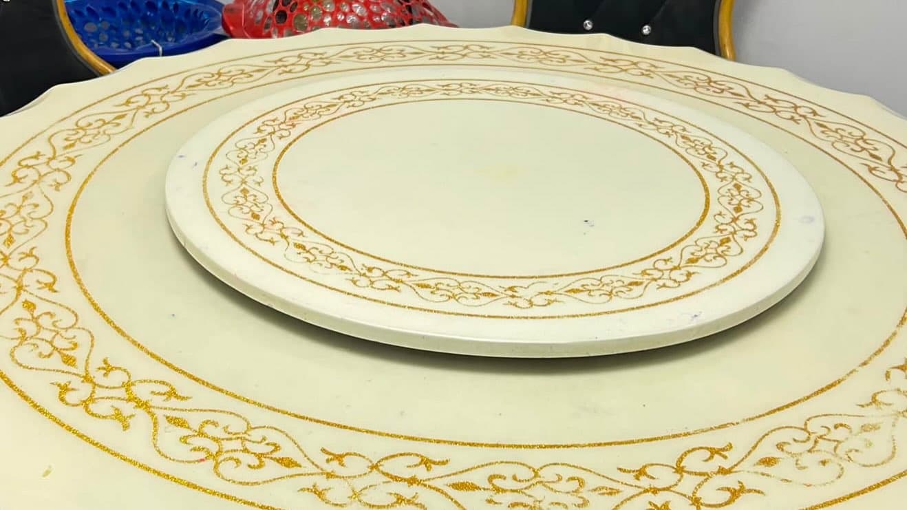 Barely Used Marble Top 6 Seater Dining Set