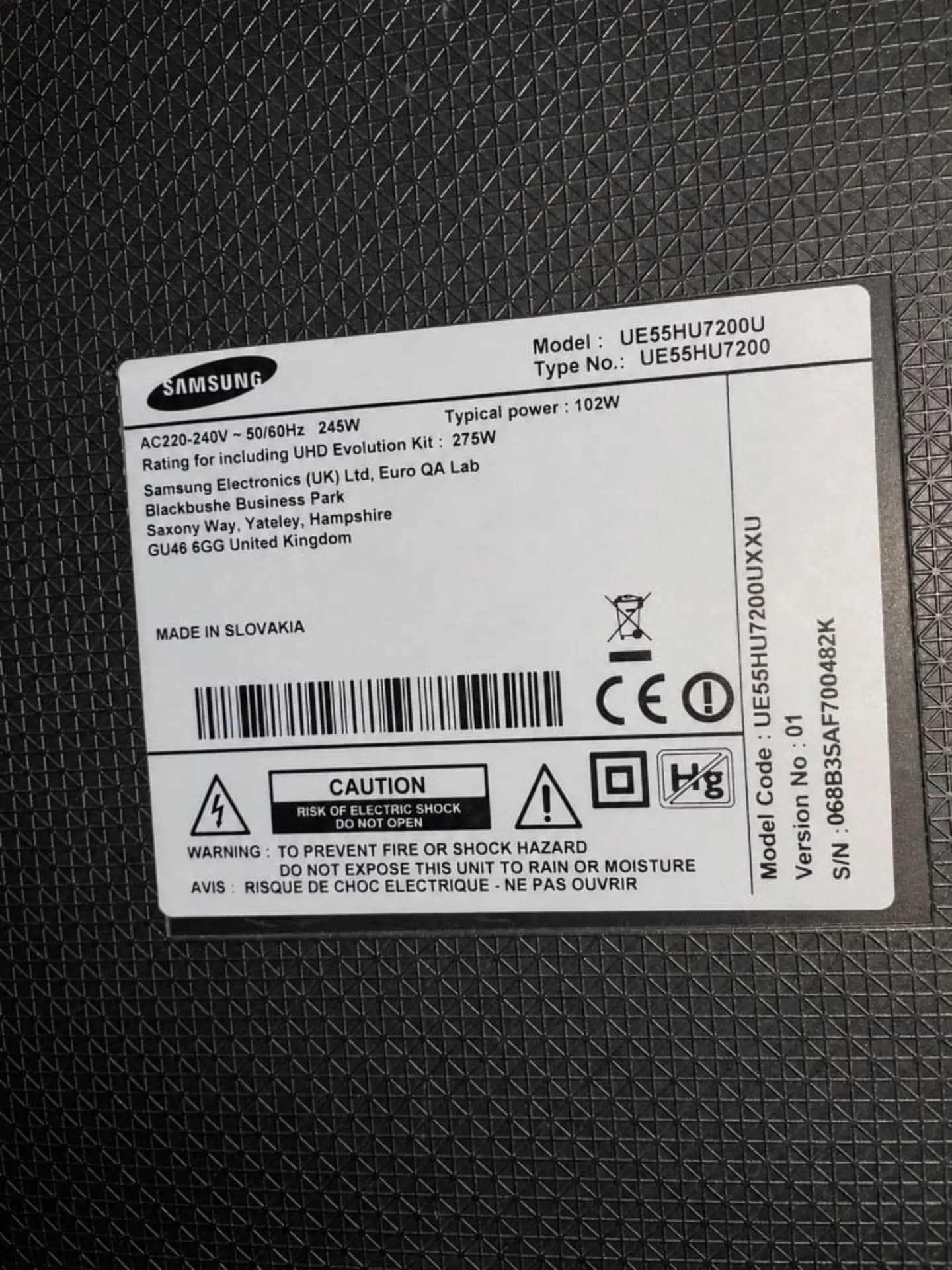 50" Samsung Smart Curved TV