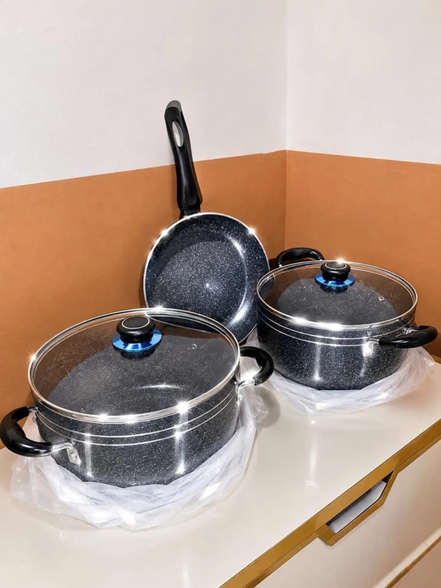 New 3-Pot Set Non-Stick Cookware